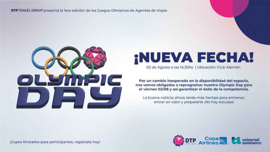 Organizado por DTP Travel Group, se viene el  Olympic DAY